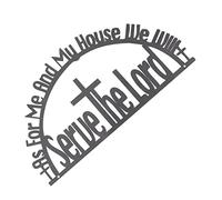 Cabilock Metal Wall Decor Bible Scripture 30x16cm Metal Wall Pendant Inspirational Indoor Home Decoration