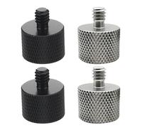 Cabilock Microphone Stand Adapter Made of Sturdy Aluminum Alloy Precision Crafted and Easy to Use 4pcs 1/4 Inch Female to 5/8 Inch Male Thread Screw Tripod Adapter for Camera Accessories