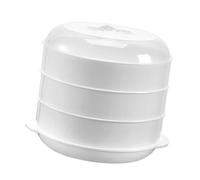 Cabilock Microwave Steamer Bowl with Lid Food Container for Dim Sum Dumplings Rice Cake Asian Steam Cooking Kitchen Tool Safe and Practical