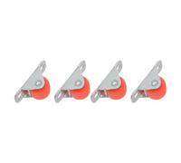 Cabilock Mini Caster Wheels with Precise Directional Movement and Quiet Operation Small 4pcs Chrome Plating and Tpe Material, Low Profile Fixed Castor for Furniture and Chairs in Tight