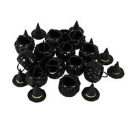 Cabilock Mini Cauldron Pots Witch Hats Halloween Dollhouse Decor Adorable Party Favors for Halloween Decorations for Spooky Celebrations