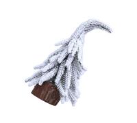 Cabilock Mini Christmas Tree Small Snowy Pine Tree with Whimsical Tilted Design for Tabletop Holiday Decor Compact Space Saving Ornament for Home Party Winter Display