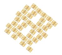 Cabilock Mini Copper Hinges Anti-Rust and Not Easy to Deform 30 Pcs Retro Style Decorative Hinges for Wooden Boxes Decor and DIY Woodworking Projects for Small Drawers and Boxes