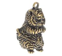 Cabilock Mini Copper Tiger Keychain Bag Pendant Lightweight DIY Charm for Jewelry Making and Adorable Portable Tiger Year Accessory for Friends and Family