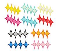 Cabilock Mini Embroidered Star Sew-On Patches 40Pcs Colourful Iron-On Stars for Jackets, Backpacks and Bags, Embroidery Appliques for Clothing