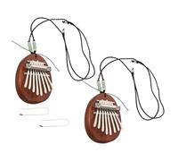 Cabilock Mini Kalimba Thumb Piano Inspires Musical Interest 8-key Finger Piano 2 Sets with Water Drop Shape, Wooden and Metal Material and Beginners the Go Creativity