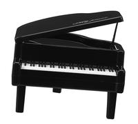 Cabilock Mini Piano Desktop Ornament Stylish Black Piano Decor for Home Photography Props Quality Abs Material Practical Miniature Musical Adornment for Creative Spaces