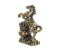 Cabilock Miniature Brass Horse Sculpture Wealth Symbolism Collectible Figurine for Office Home Decor Artistic Craftsmanship Prosperity Ornament Desktop Decoration