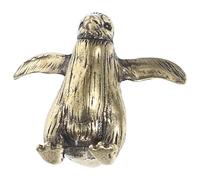 Cabilock Miniature Brass Penguin Figurine Realistic Design and Damage Resistant Features for Wine Cabinet or Storage Shelf Vintage Elegant Table Decor Collectible Statue for Animal Lovers