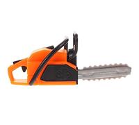 Cabilock Miniature Chainsaw Toy Dollhouse Tool Models Simulation Chainsaw Prop Fairy Garden Farming Tools Forestry Worker Doll Prop Rake Electric Saw for Boy Girl Orange