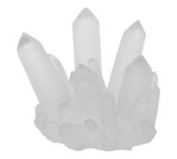 Cabilock Miniature Crystal Cluster Figurine White Resin Stone Sculpture Aquarium Decor Safe for Aquatic Pets, Resistant to Fading for Betta Fish for or Tabletop Display
