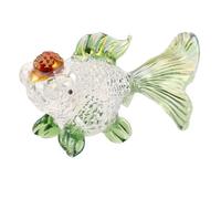 Cabilock Miniature Crystal Koi Carp Fish Figurine for Home Office Decor