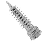 Cabilock Miniature Pagoda Statue Stone Desktop Ornament with Intricate and Delicate Craftsmanship Wenchang Tower Decor Practical Decorative Option for Study Rooms and Other Spaces