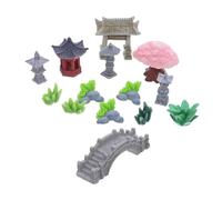 Cabilock Miniature Resin Landscape Lightweight Realistic Mountain Rocks and Arch Bridge Bonsai Stone Accessories for Home Office Decor Tranquil Artistic Ambiance