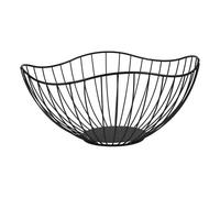 Cabilock Minimalist Black Iron Fruit Bowl for Kitchen Countertop, Versatile Metal Fruit Basket and Candy Storage Bowl with Elegant Design for Home Dining and Living Room Decoration