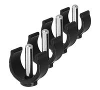 Cabilock Mobility Aid Replacement Clips 4 Pcs Black C-Shaped Clamps with M6X25Mm Pins for Φ22Mm Tubes, Walker and Walking Stick Locking Accessories