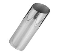 Cabilock Modern Silver Stainless Steel Cylinder Vase with Slanted Mouth for Hydroponic Plants and Floral Arrangements Metal Flower Holder for Tabletop Decoration