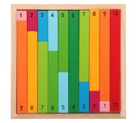Cabilock Montessori Math Sticks Wooden Counting Practice Rods Educational Math Tools for Preschool Learning Colorful Decimal Rods Set
