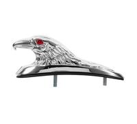 Cabilock Motorcycle Front Mudguard Ornament Eagle Head Decoration Metal Silver Motorcycle Mudguard Decor Universal Accessory