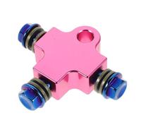 Cabilock Motorcycle Hydraulic Brake Line Tee Adapter with High Strength Titanium Bolts Vibration Resistant Way Connector for Front Brake Systems Easy Installation