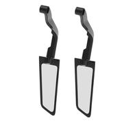 Cabilock Motorcycle Rearview Mirrors Aluminum Alloy White Glass Universal Wing Mirrors Low Profile Compatible Street and Racing Motorcycles