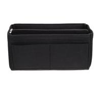 Cabilock Multi-Functional Felt Makeup Bag Large Capacity Cosmetic Holder Travel Pouch for Women Thick Material Organizer for Stationery Toiletries and Daily Essentials Black