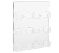 Cabilock Multi-layered Glass Business Card Holder with Large Capacity and Compartments, Sleek Rectangular Design for Office and Workspace Desk Placement, Easy to Clean Business Card Display