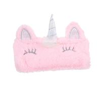 Cabilock Multifunction Plush Pencil Bag for Pink Rainbow Stationery Case with Smooth Zipper Washable Makeup Pouch and Coin Purse for Travel and School Supplies