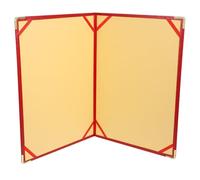 Cabilock Multipurpose Large Red Portfolio Organizer Document Folder with Metal Corners Wear-Resistant Office File Holder for Resume Interviews Contract Signing Speech Scripts and Event