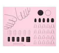 Cabilock Nail Art Stamping Mat for Silicone Super Flexible 28x21cm Nail Tech Desk Mat Colour Combo Testing Manicure Workspace Pad