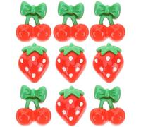 Cabilock Nail Art Strawberry Slices Resin Making Charms 60Pcs DIY Nail Art Craft Decorations for Party and Scrapbook