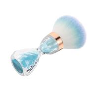 Cabilock Nail Dust Brush and Soft Foundation Powder Brush Large Blue Handle Manicure Tool for Nail Art Cleaning and Makeup Powder Removal