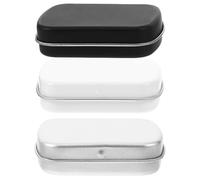 Cabilock Nail Polish Storage Box 3pcs Mini Metal Tin Box with 36 Compartments Portable Travel Nail Gel Organizer for Varnish and Paint Mixing