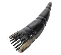 Cabilock Natural Buffalo Horn Comb Scalp Massager with Fine Teeth, Large 12-18cm Anti-Static Hair Care Tool for Gentle Scalp Massage and Hair Smoothing, Portable Traditional Guasha Bone