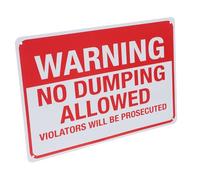 Cabilock No Dumping Warning Sign Iron Outdoor Use with Legal Notice Violators Will Be Prosecuted for Gates Public Areas Environmental Protection Reminder