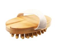 Cabilock No Handle Wooden Bath Massage Brush for Dead Skin Removal High-Elastic Airbag Percussive Body Scrubber Practical Shower Tool for Gentle Deep Cleansing and Skin Care
