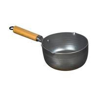 Cabilock Non-Stick Milk Pot with Anti-Scald Handle Silver Stew and Sauce Pan for Home Kitchen Compatible with Gas and Induction Cookers for Food and Instant Noodles