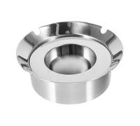 Cabilock Nordic Style Stainless Steel Ashtray Smokeless Desktop Ash Holder for Home Office Patio Indoor Outdoor Decor with Chic Minimalist Design
