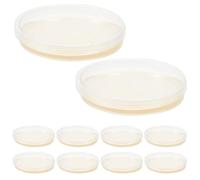 Cabilock Nutrient Agar Plates 10Pcs 90Mm Diameter Sterile Plastic Petri Dishes with Lids for Medical Use and Science Fair Experiments