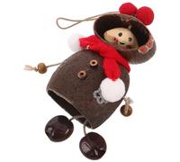 Cabilock Nutshell Doll Ornament Christmas Bell Hanging Handmade Xmas Ornaments Festive Decorations for Tree Holiday Party Favor Backpack Charm Purse Charms Home Decor