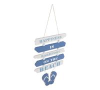 Cabilock Ocean Decor Wall Sign Dark Blue Slippers Brand Beach Sign for outside Mediterranean Style Home Decor