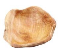 Cabilock Olive Wood Fruit Bowl 7 Inch Hand-Carved Root Serving Tray Unusual Small Salad Bowl for Living Room Kitchen Snack Plate Rustic Wooden Decorative