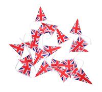 Cabilock Outdoor Polyester Triangle Flag Bunting with Vibrant Union Jack Flags for Party Decorations Sports Events Holiday Hanging Banner Weather-resistant Celebration Garland
