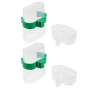 Cabilock Parrot Drinking Bottle Feeder Easy to Add Water 2pcs Dual Use Automatic Water Feeder Made of Sturdy Pp Material for Pet Birds for Budgie and Small Bird Care