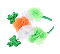Cabilock Patrick's Day Shamrock Rose Headbands Festival Hair Clasp for Adults Decorative Accessory for Parties Family Gatherings and Holiday Celebrations