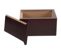Cabilock Pet Ash Container Wooden Funeral Casket with Bag Coffee Color Simple Shaped Not Easy to Rust Not Easy to Fading Beautifully Crafted Delicate Design for Cat Memorial