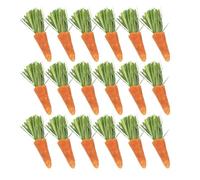 Cabilock Pet Chew Plaything 18Pcs Rabbit Chew Carrots Synthetic Teething Sticks to Promote Healthy Teeth and Prevent Damage, Suitable for Hamsters and Small Pets