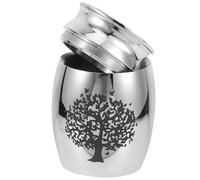 Cabilock Pet Cremation Urn Stainless Steel Silver Simple Design Light Weight Good Protection Effects Not Easy to Rust Urns for Ashes Memorial Keepsake for Pets Cat