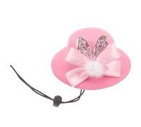 Cabilock Pet Easter Hat Adjustable Rope Bunny Ear Bowknot Cloth Hat Easy to Take on Or off Pink for Festivals and Pet's Dressing
