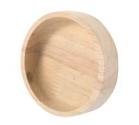 Cabilock Pet Food Bowl Hamster Food Container Steady Bottom Not Easy to Get Deformed Wood Material Beige Bowl for Keeping Pet Cage Small Animals